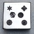 Flower shot plate, bead maker, granule mold, metal die, jewelry craft tool, silversmith, goldsmith, stamping die