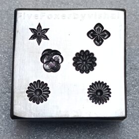 Flower shot plate, bead maker, granule mold, metal die, jewelry craft tool, silversmith, goldsmith, stamping die