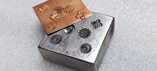 Jewelry making tool, flower pattern die, shot plate, bead mold, charm die, metalwork tool, silversmith supply