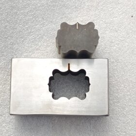 Precision Steel Disc Cutter Set | Scalloped Plaque Shape Die | 35x25mm Industrial Metal Sheet Punch | High-Carbon Steel Jewelry Making Tool