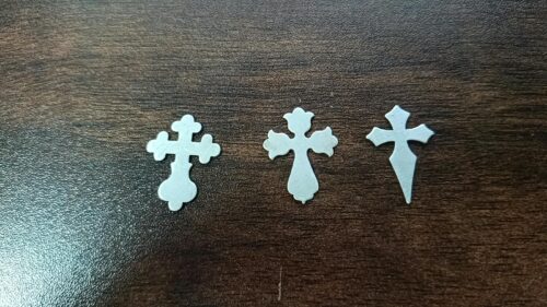 Alex's photo of cross shapes cut with the disc cutter